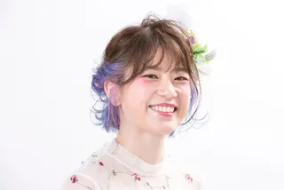 ショート ヘアアレンジ ブリーチ/ハイトーン 天童市/SERINAのヘアスタイル