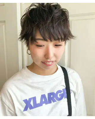 ショート カラー ショート✨ボブ✨代表 新田見美仁のヘアスタイル