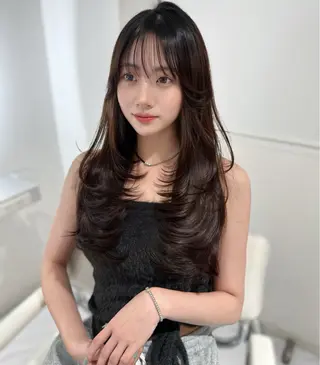 ロング カラー 上野/韓国hair 🤍MOEKA🤍のヘアスタイル