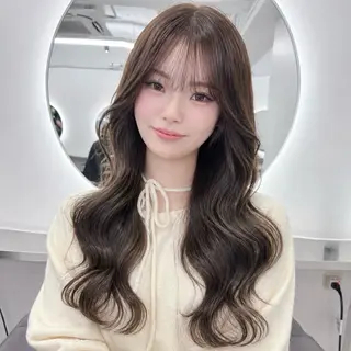 ロング カラー 韓国ヘア/透明感 カラー🤍yukaのヘアスタイル