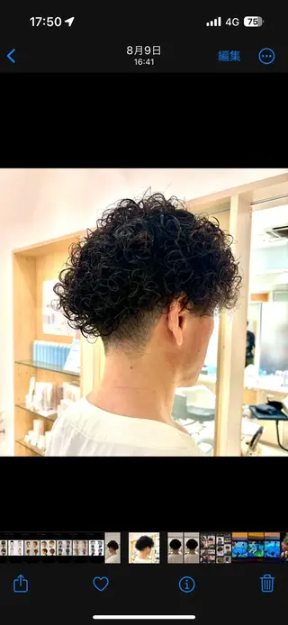 ショート パーマ メンズ ミドウチ アヤカのヘアスタイル
