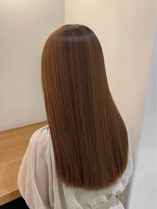 ロング 縮毛矯正クロスパーマ 益子達也のヘアスタイル