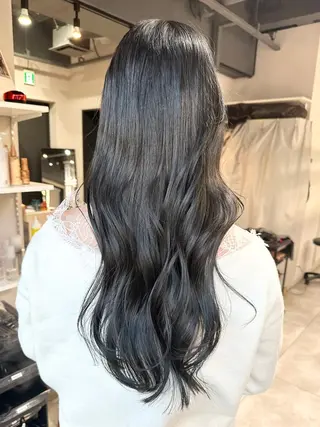 ロング ✨透明感カラー/縮毛 恵比寿HAYATO✨のヘアスタイル