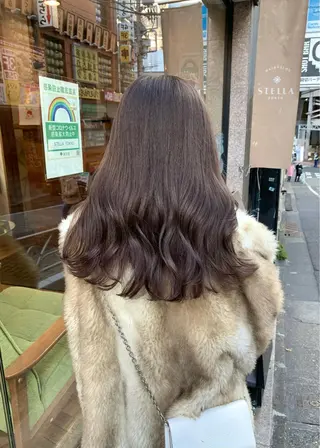 セミロング カラー 矢野 晃平のヘアスタイル