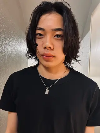 ミディアム メンズ ケアパーマ/ケアブリ ーチdaisukeのヘアスタイル