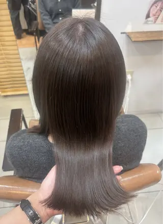 ミディアム カラー 頭皮×髪質改善 透明感カラー💎中村のヘアスタイル