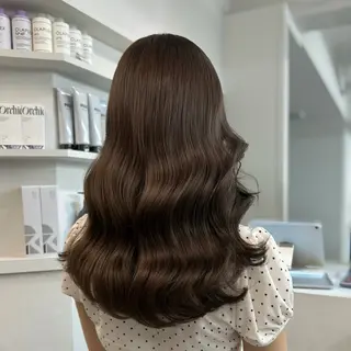セミロング カラー 💍モテる艶髪 透明感カラー💖のヘアスタイル
