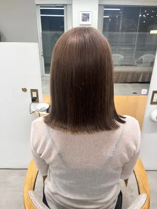 ミディアム カラー マミ🌱 ボブ/津田沼のヘアスタイル