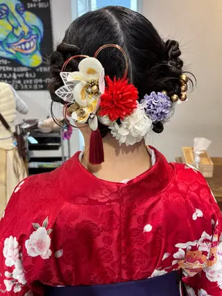 ロング ヘアアレンジ 小日向 沙織のヘアスタイル