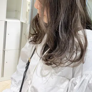セミロング カラー ヘアアレンジ 🫧透明感カラー/ ボブ/小笠原汐海🪽のヘアスタイル