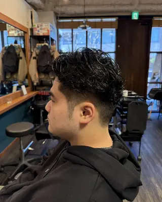 ミディアム パーマ 早稲田/メンズパーマ /カラー/松井聖虎のヘアスタイル