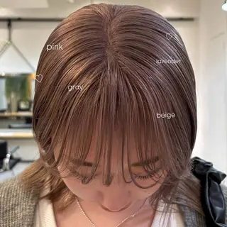 ミディアム 盛れる透明感カラー・ momokaのヘアスタイル