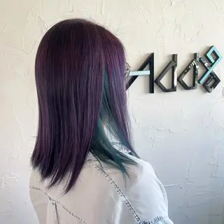 ミディアム カラー パーマ ヘアアレンジ Add9 柳田健登のヘアスタイル