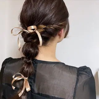 セミロング 🧸顔周りカット /透明感🎀のヘアスタイル