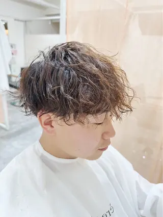 ショート パーマ メンズ レイヤー/ショート chere狭山のヘアスタイル