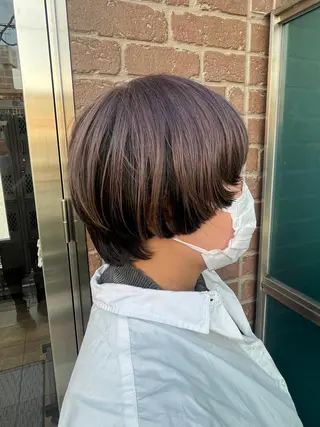 ショート カラー パーマ メンズ キッズ ネイル マツエク・マツパ 久木原 ゆりのヘアスタイル