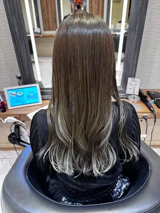 ロング カラー 🐺ウルフ× ハイトーン🐺MOEのヘアスタイル