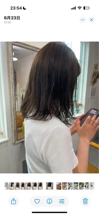 ミディアム カラー キノシタ マユのヘアスタイル
