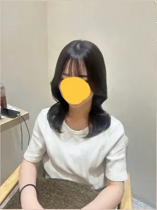 ミディアム Yamamoto 半個室美容室zinaのヘアスタイル