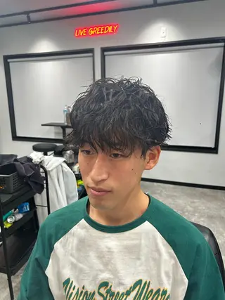 ショート パーマ メンズ メンズカット/ メンズパーマ/佐藤のヘアスタイル