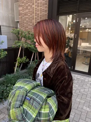 ミディアム カラー eri kinjoのヘアスタイル