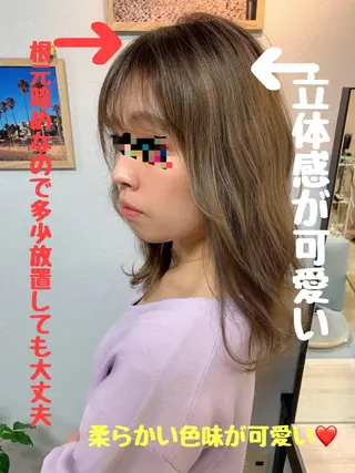 ミディアム カラー Beach 代表 KENTAのヘアスタイル