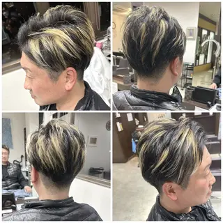 ショート カラー メンズ 中島 剛のヘアスタイル