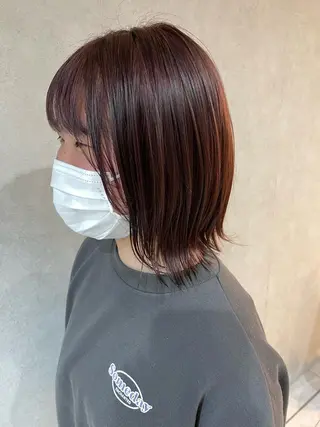 ミディアム カラー UMEDA FIGAROのヘアスタイル