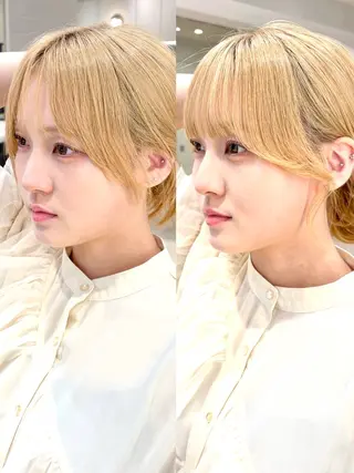 ミディアム 前髪・顔周りカット☆ あらいみゆのヘアスタイル