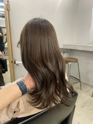 ロング カラー 新宿/韓国ヘア/ 髪質改善ストレートのヘアスタイル