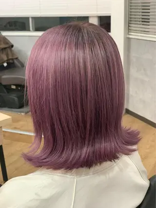 ミディアム ヘアカラー&縮毛矯正 STAR☆RIVERのヘアスタイル