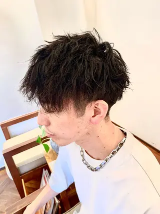 ショート パーマ 秋山知穂🧸縮毛矯正 ショート新越谷南越谷のヘアスタイル