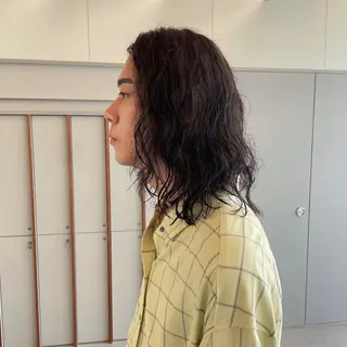 ロング パーマ メンズ 髪質改善カラー/ボブ 🌻Mutsumiのヘアスタイル