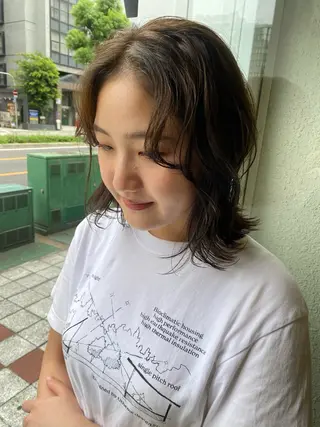 ミディアム 薄暮 マツイ レンのヘアスタイル