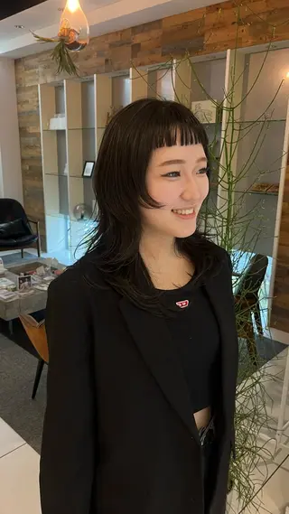 ロング カラー パーマ/艶カラー/ 長久手/フウカのヘアスタイル