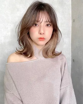 ミディアム カラー 似合わせレイヤー 🇰🇷荒木洋文のヘアスタイル
