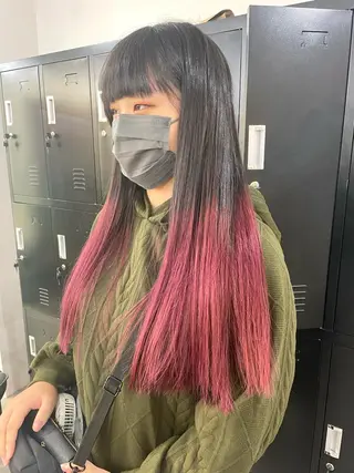 ロング カラー パーマ ヘアアレンジ メンズ キッズ ネイル マツエク・マツパ エビスザキレン／メン ズ／心斎橋🌳のヘアスタイル