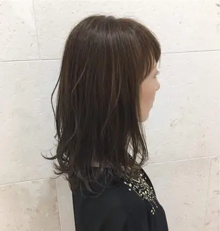 セミロング カラー 斉藤 貴也のヘアスタイル
