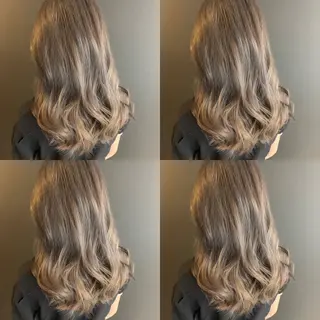 セミロング カラー ✨縮毛矯正✖︎顔周り レイヤー✨ナカムラのヘアスタイル