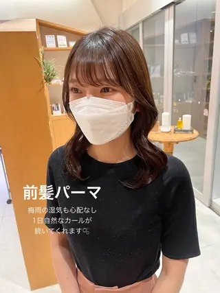 ミディアム パーマ 大橋 芽衣のヘアスタイル