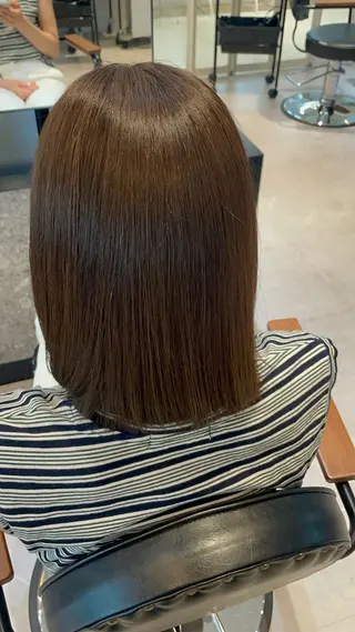 ミディアム カラー オリーブカラー🫒/ ハッシュカット/みゆのヘアスタイル