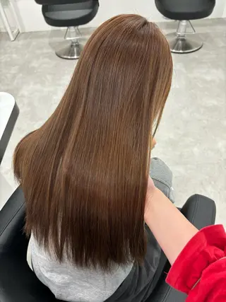 ロング カラー 中韓レイヤー/ ブラウン🤎はやとのヘアスタイル