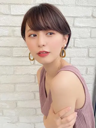 ショート カラー 縮毛矯正×艶髪カラー 髪質改善/三ツ木のヘアスタイル