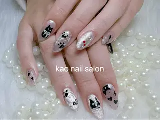 ネイル kao nail マグネット/長さだしのネイルデザイン