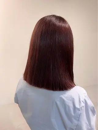 カラー MINAMO 韓国レイヤーのヘアスタイル