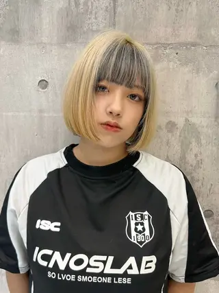 ショート カラー 【縮毛矯正ブリーチ】 MANATO🌈のヘアスタイル
