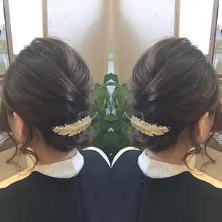 ミディアム セミロング ヘアアレンジ 青木 茂樹⭐️ 透明感カラーのヘアスタイル