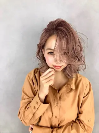 セミロング カラー パーマ IT by ALBUM立川のヘアスタイル