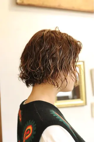 ミディアム パーマ joh/メンズ/ ブリーチ/矢場町のヘアスタイル