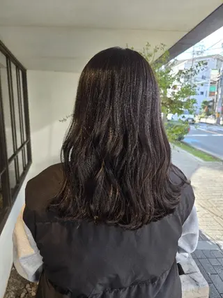 セミロング カラー 韓国好き🇰🇷 美容師MIKUのヘアスタイル
